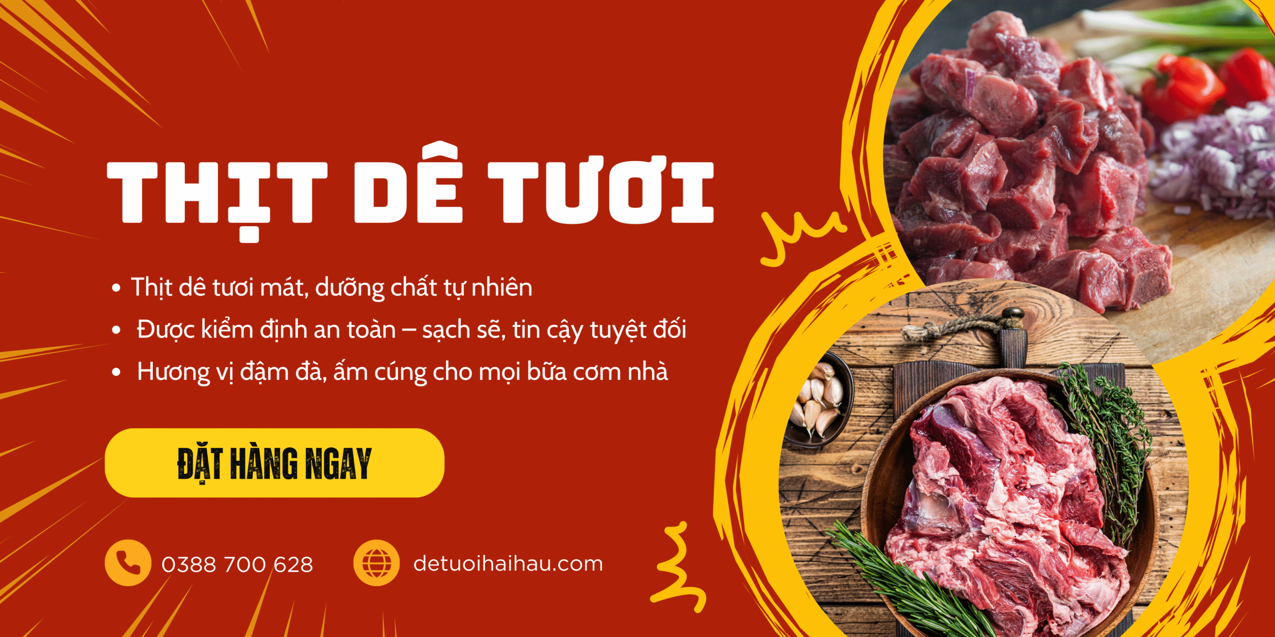Thịt dê tươi Khương Hải Linh