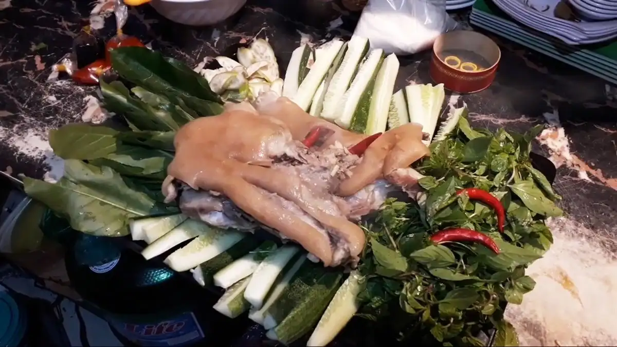 Thit dê hấp xả cực ngon